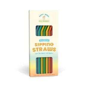 Rainbow Silicone Straws