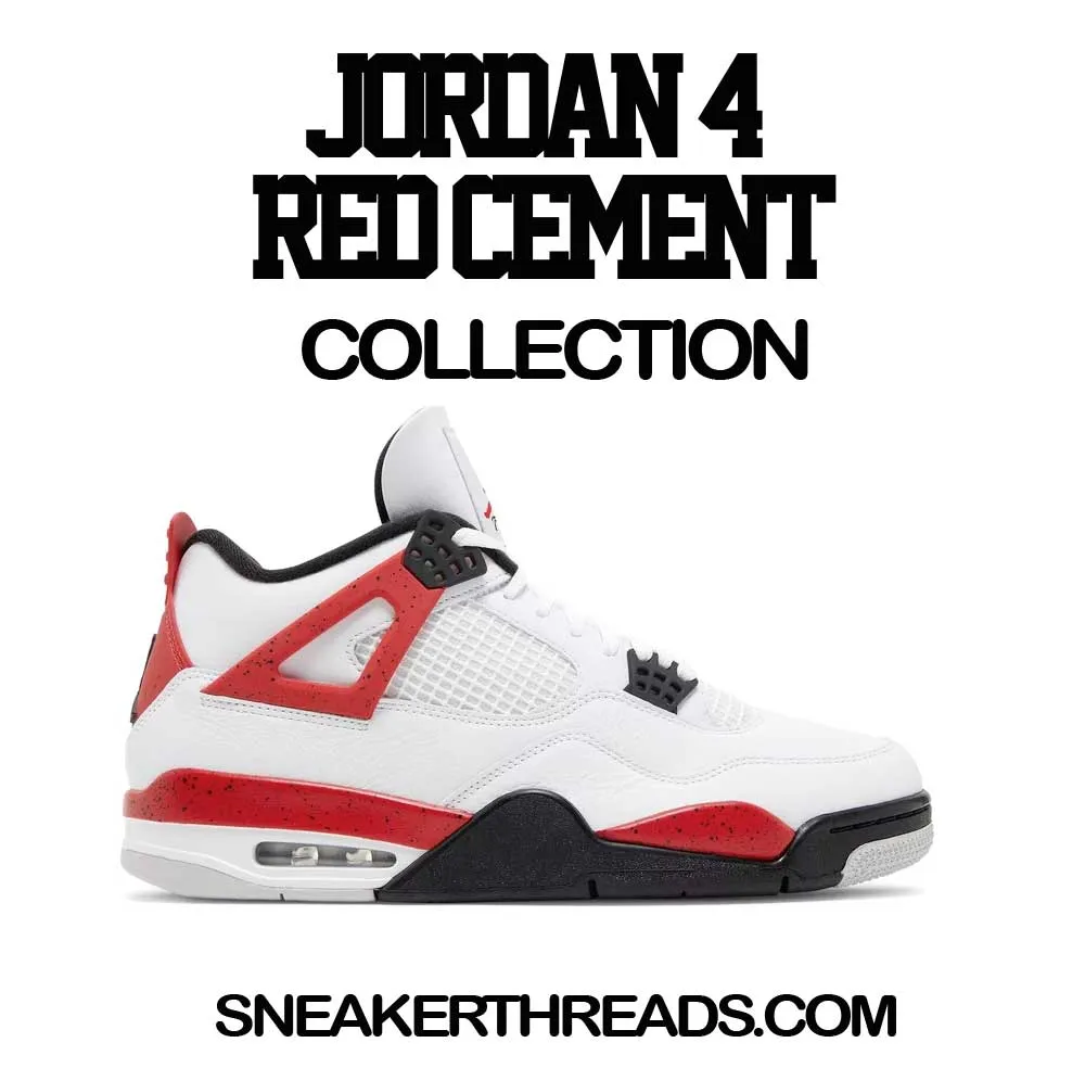 Retro 4 Red Cement Shirt - Money Mike - Black