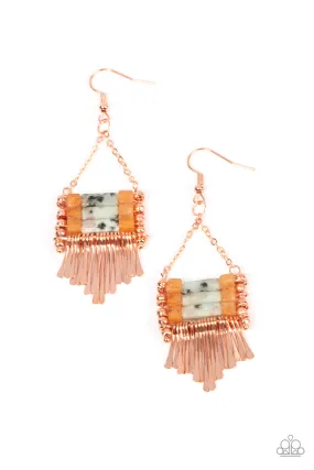 Riverbed Bounty - Copper Paparazzi Earrings