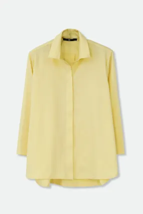 SEVILLA SHIRT IN ITALIAN COTTON POPLIN STRETCH IN YELLOW