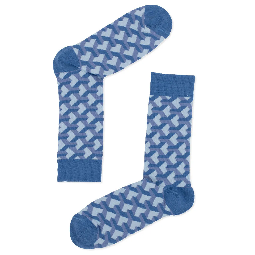 Socks Impossible Figures Blue