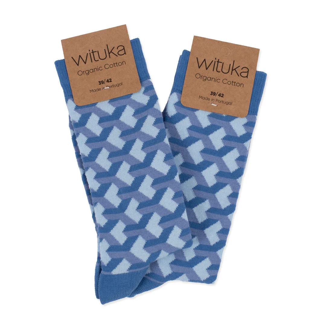 Socks Impossible Figures Blue