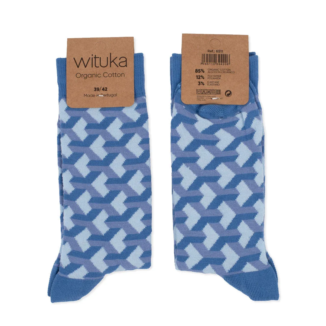 Socks Impossible Figures Blue