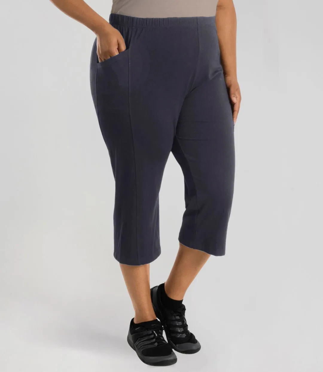 Stretch Naturals Side Pocket Capri Oak Gray