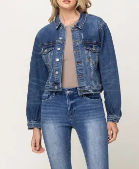 Tough Love - Balloon Sleeve Denim Jacket