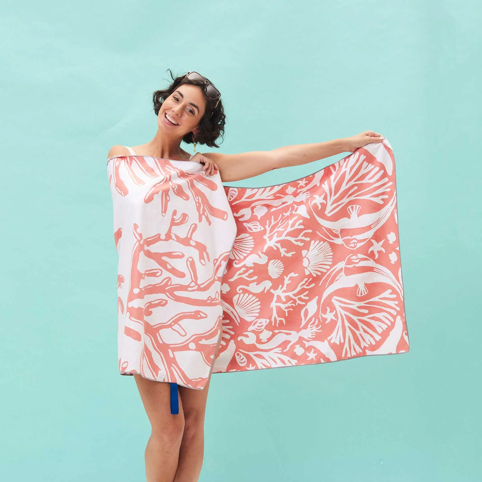 Underwater Sea Coral Reversible Eco Beach Towel